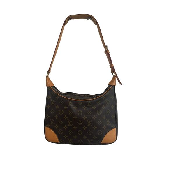 Preowned Authentic Louis Vuitton Boulogne Brown Monogram Coated Canvas Hobo Bag - Picture 1 of 16